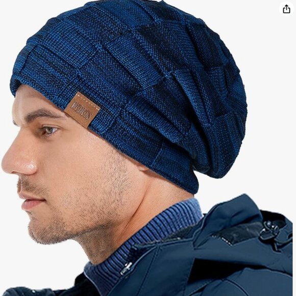 REDESS Beanie Hat for Men and Women Winter Warm Knit Slouchy Blue - Picture 2 of 5